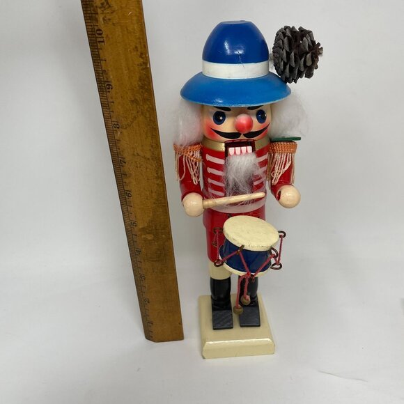 VTG Expertic Erzgebirge Nutcracker Drummer Box Handmade DDR East Germany Wooden - Picture 9 of 9